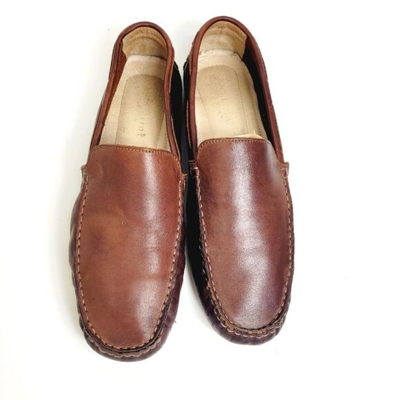 Mens Positano M. Gemi Leather Driving Moccasins Cognac Brown Size 10 - Picture 3 of 10